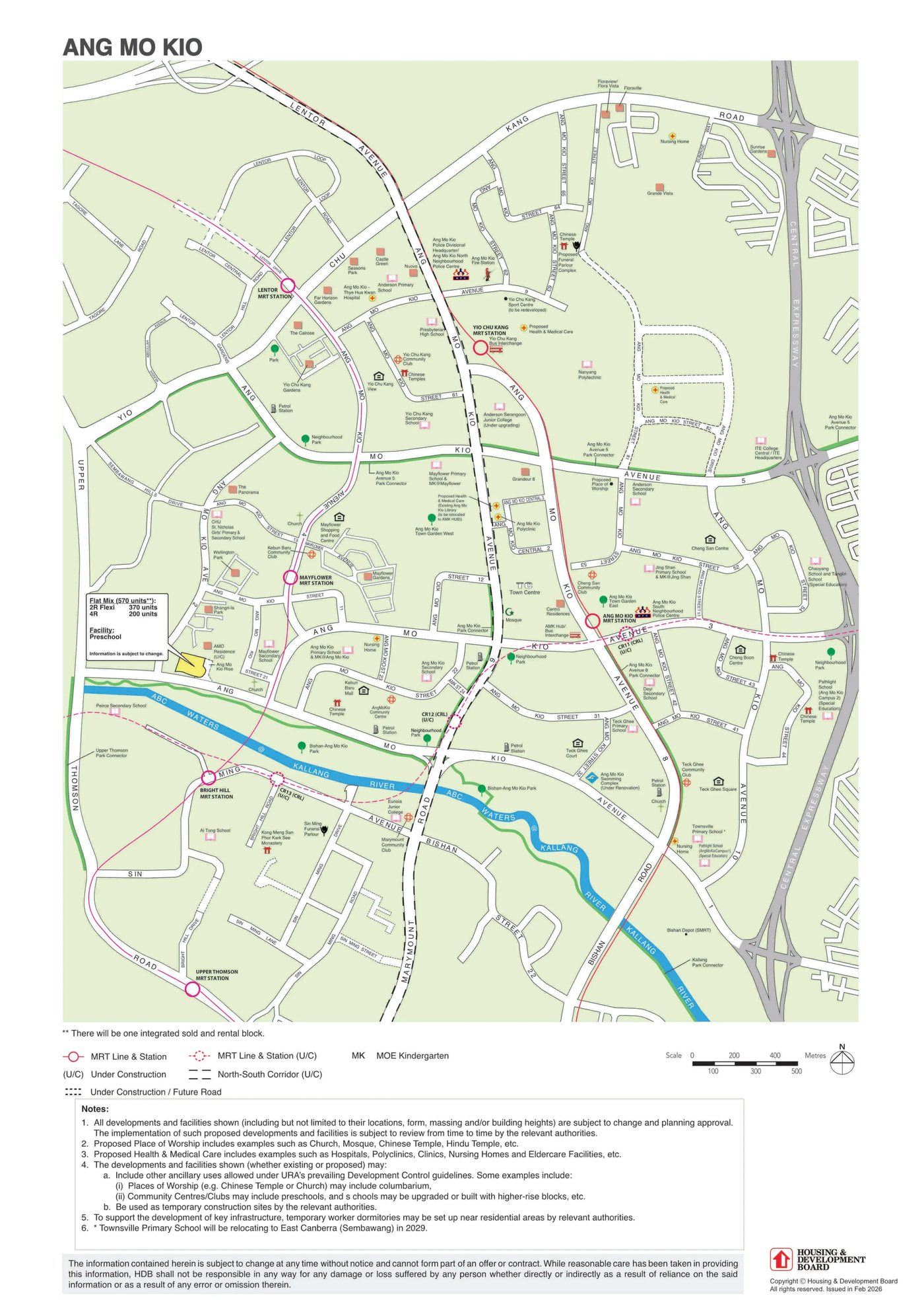Official HDB location map of the Ang Mo Kio Avenue 1 June 2026 BTO project