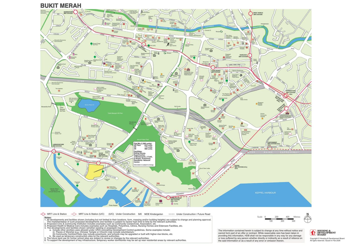 Official HDB location map of the Bukit Merah Berlayar Drive June 2026 BTO project