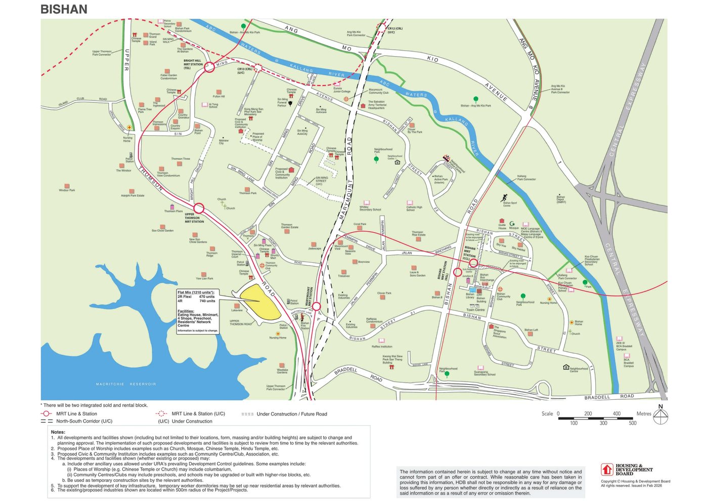 Official HDB location map of the Bishan Upper Thomson Road June 2026 BTO project