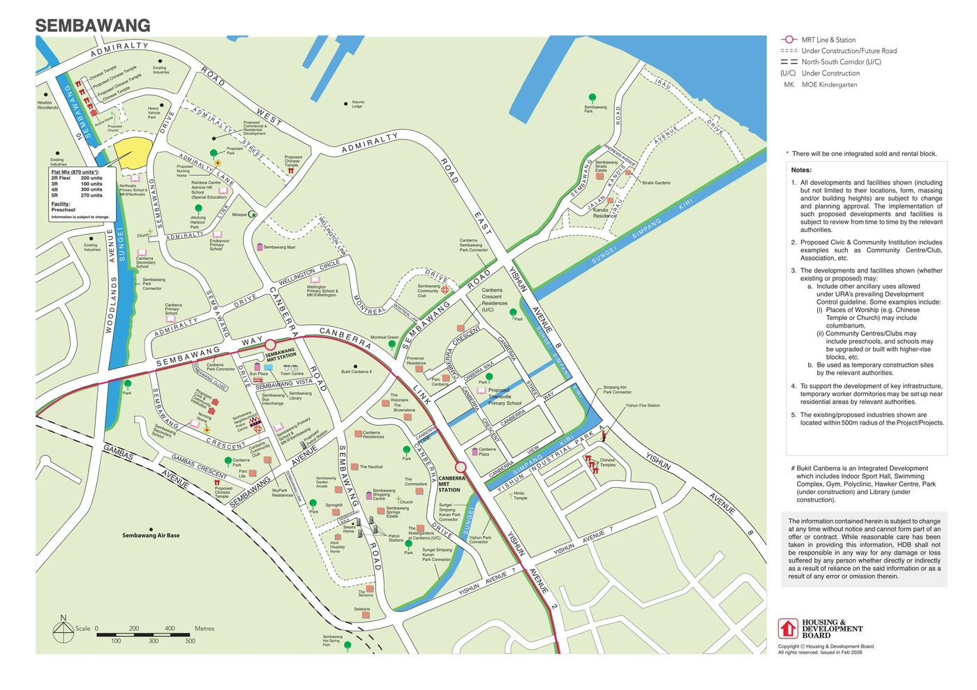 Official HDB location map of Sembawang Portico, bounded by Admiralty Lane and Sembawang Drive