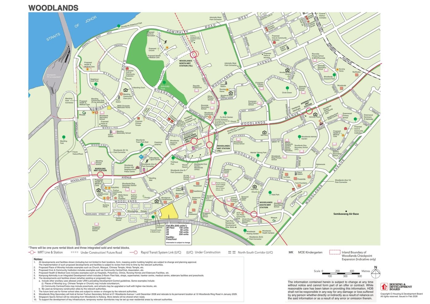 Official HDB location map of the Woodlands Woodgrove Avenue June 2026 BTO project